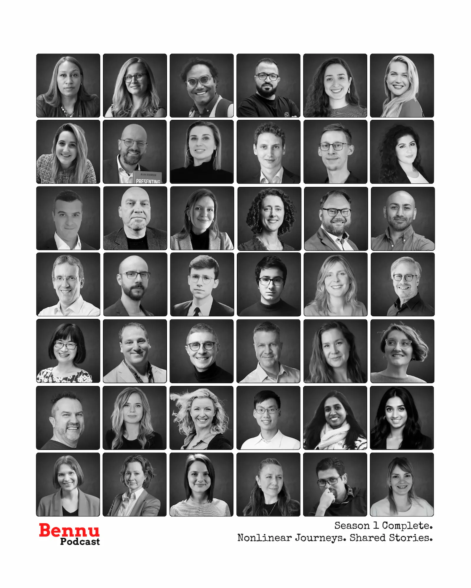 Portraits of the 40 guests from Bennu Chapter One
