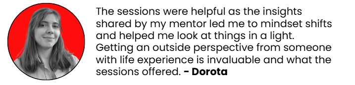 Dorota - useful insights and an outside perspective